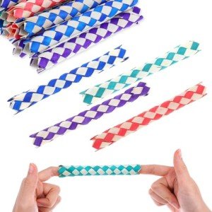 Colorful Wooden Finger Trap Joke Gift Set