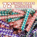 Bamboo Finger Traps – 72 Assorted Fun Traps