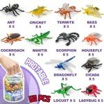 60 Mini Plastic Bug Toys for Fun Pranks