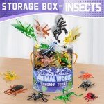 60 Mini Plastic Bug Toys for Fun Pranks