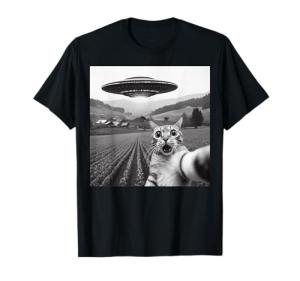 Funny Cat UFO Selfie T-Shirt for Everyone