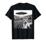 Funny Cat UFO Selfie T-Shirt for Everyone