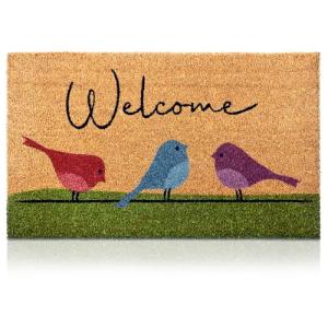 Funny Bird Welcome Mat - Colorful and Cheery