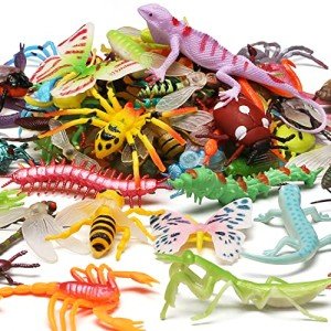 76 Mini Realistic Plastic Bugs for Fun Pranks