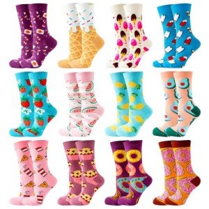 Funny Foodie Crew Socks for Women & Teens