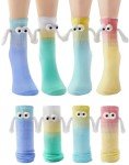 Funny Magnetic Hand Holding Socks - 4 Pairs