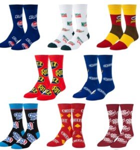 Funny Junk Food Theme Socks - 8 Pack