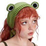 Funny Crochet Frog Headband for Quirky Style