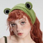 Funny Crochet Frog Headband for Quirky Style