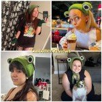 Funny Crochet Frog Headband for Quirky Style