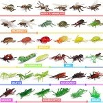 76 Mini Realistic Plastic Bugs for Fun Pranks