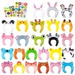 50 Zoo Animal Inflatable Headbands for Kids' Parties