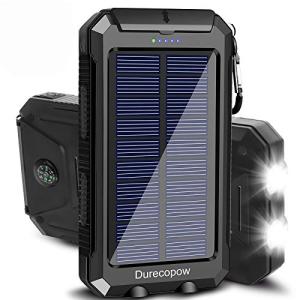 Portable 20000mAh Solar Charger with Dual USB Ports
