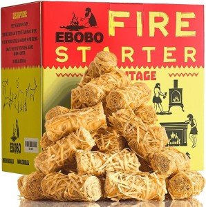 50 Natural Waterproof Fire Starters for Fireplace