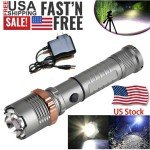 Tactical Rechargeable LED Flashlight Zoomable Torch
