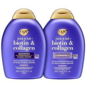 Vegan Biotin & Collagen Volumizing Shampoo Set