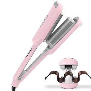 Pink 3-Barrel Curling Wand for Beach Waves