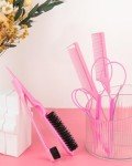 8-Piece Vegan Hair Styling Combs Set in Pink