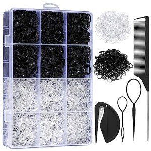 2200 Pcs Vegan Hair Bands & Styling Tools Set