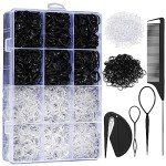 2200 Pcs Vegan Hair Bands & Styling Tools Set