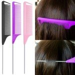 Vegan 9pc Hair Styling Tool Set - Pink, Purple, Black