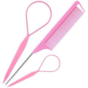 Pink Vegan Hair Styling Tool Set - 3 Pieces