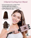6-in-1 Vegan Curling Iron Set with Brush & Wands