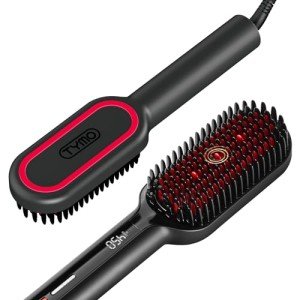 TYMO Ionic Hair Straightener Brush for Thick Hair