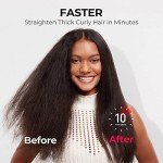 TYMO Ionic Hair Straightener Brush for Thick Hair