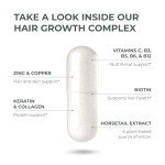 Vegan Hair Growth Vitamins with Biotin & Zinc