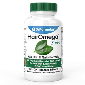 HairOmega Vegan Hair Growth Vitamins with Biotin