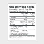 Vegan Hair Growth Collagen Peptides Plus Biotin