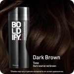 BOLDIFY Hair Fibers - Thicker Hair, Dark Brown