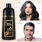 Bablabear Vegan Black Hair Dye Shampoo 500ml