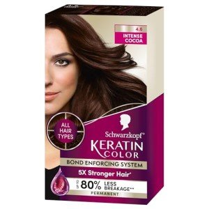 Schwarzkopf Vegan Keratin Color Hair Dye, Intense Cocoa
