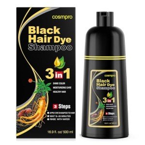 Cosmpro 3-in-1 Black Hair Dye Shampoo for All