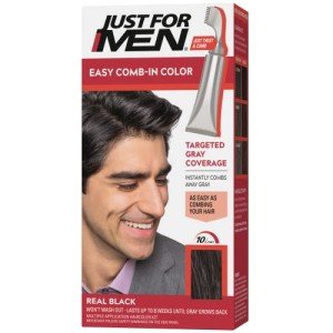 Just For Men Comb-In Color Hair Dye, Real Black