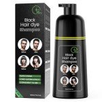 Vegan Black Hair Dye Shampoo for Grey Coverage