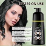 Vegan Black Hair Dye Shampoo for Grey Coverage