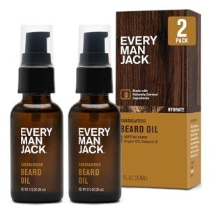 Every Man Jack Beard Oil - Sandalwood Scent (2 Pack)