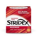 Stridex Maximum Acne Pads – 55 Alcohol-Free Wipes