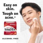 Stridex Maximum Acne Pads – 55 Alcohol-Free Wipes