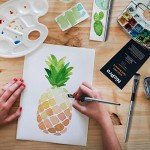 Nicpro 10-Piece Vegan Flat Paint Brush Set