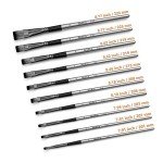 Nicpro 10-Piece Vegan Flat Paint Brush Set