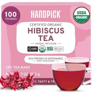 Organic Hibiscus Tea Bags – 100% Natural Caffeine-Free