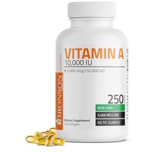 Bronson Vitamin A Non-GMO Softgels for Vision Support
