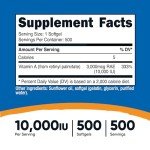 Nutricost Vegan Vitamin A 10,000 IU Softgels