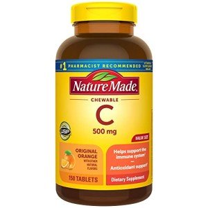 Vegan Chewable Vitamin C for Immune Support, 150 Tablets