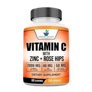 Vegan Vitamin C, Zinc & Rose Hips Supplement