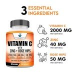 Vegan Vitamin C, Zinc & Rose Hips Supplement